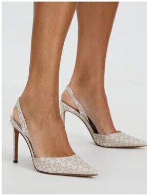 Eew DKNY Donna Karan Womans Sling Back Heels Sexy Pump Shoe Size 8
